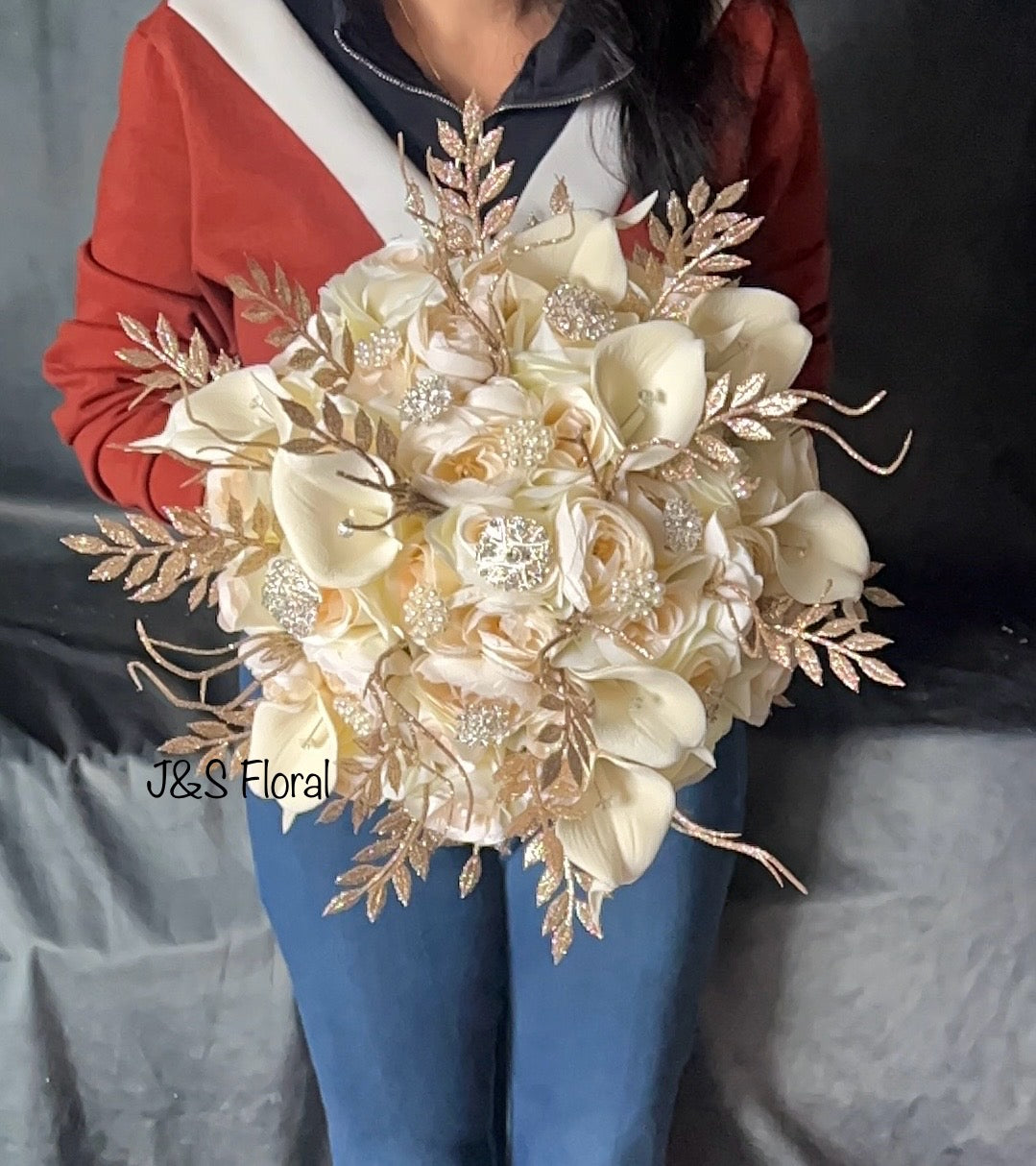 Cream and Gold cheapest Medium Bouquet