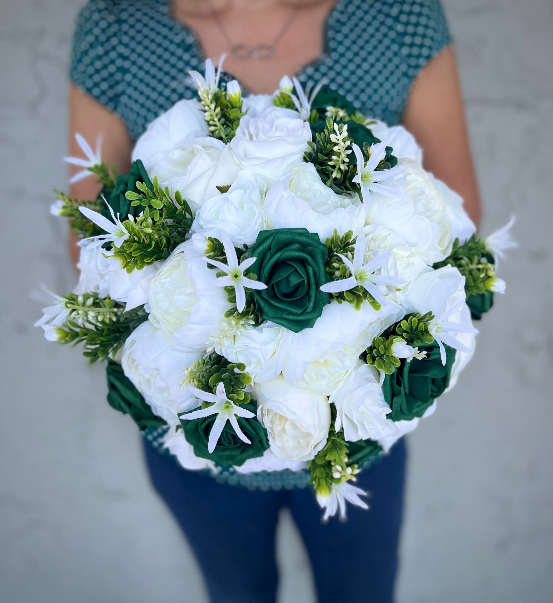 Stacy Emerald Green White Bundle – J S Floral, 44% OFF