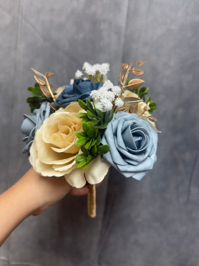 Lily Dusty Blue Ivory Gold Bundle