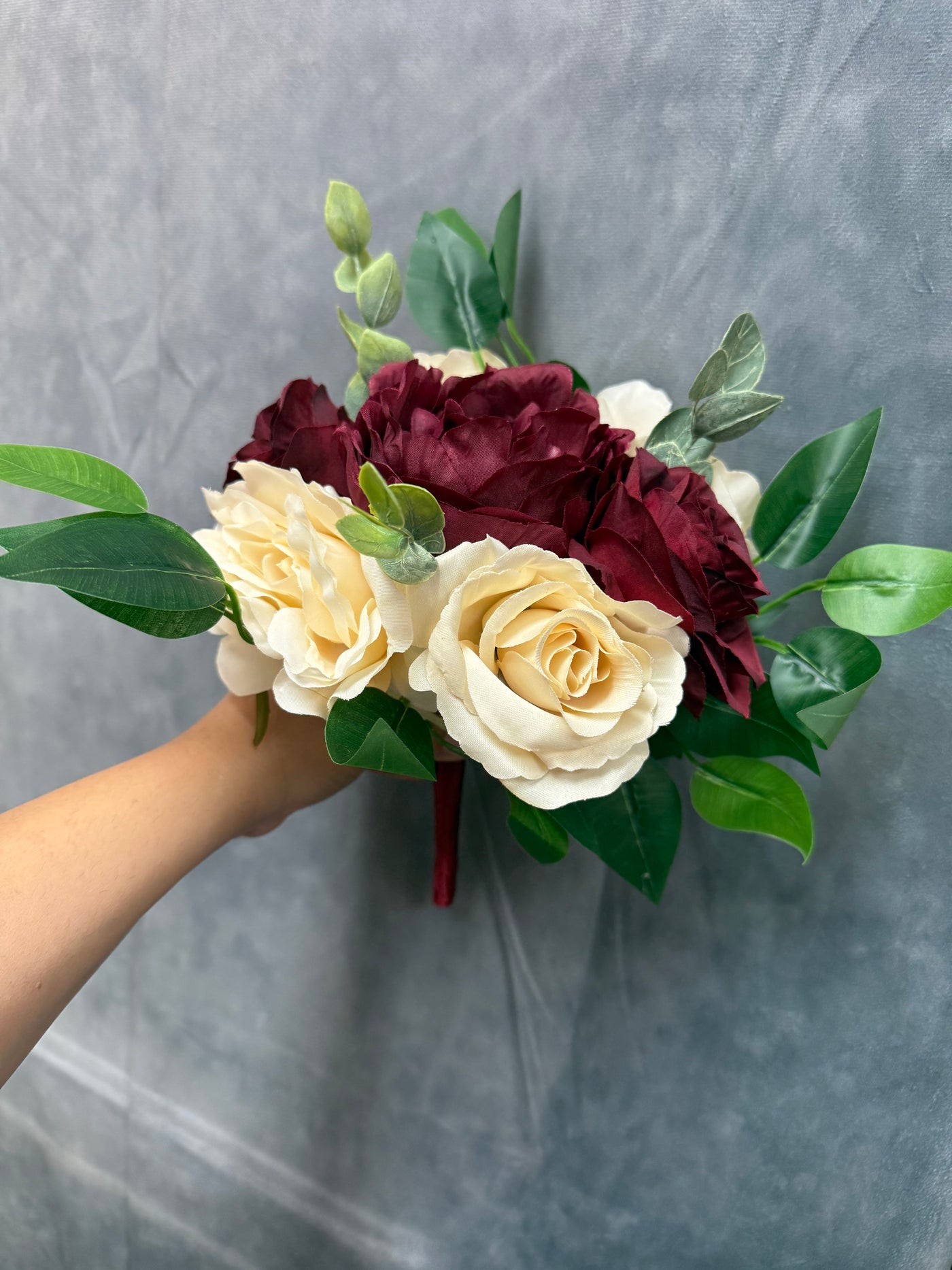 Fabiola Burgundy Ivory Bundle