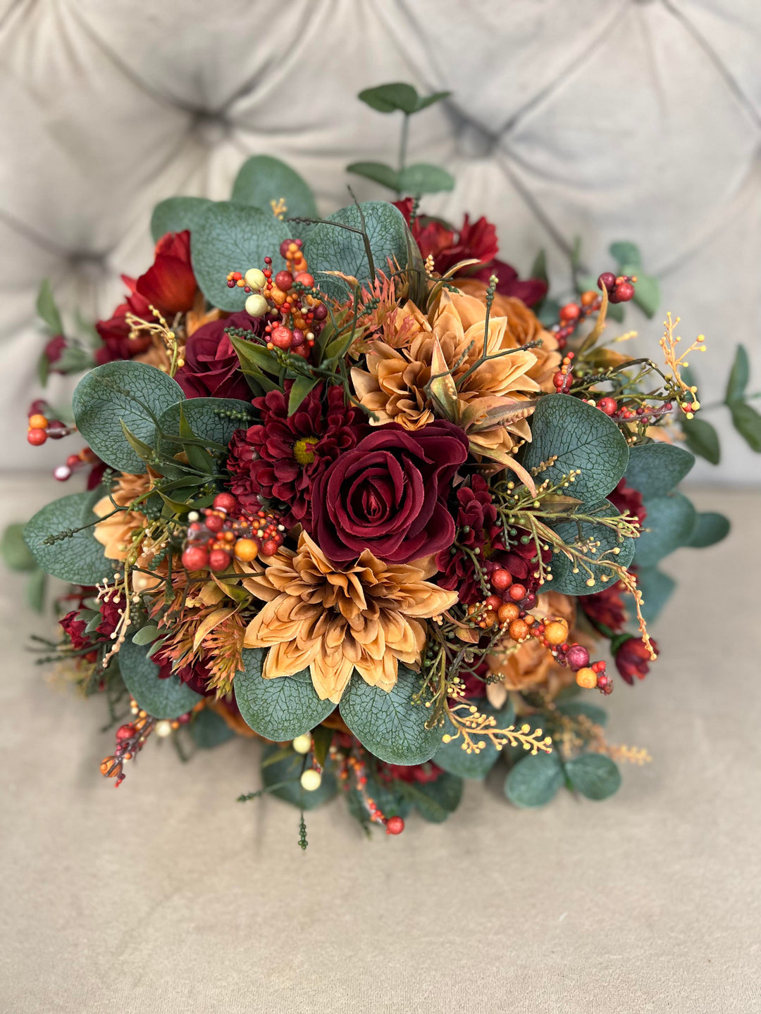 Wedding hotsell Bouquet Burgundy Flowers Decor