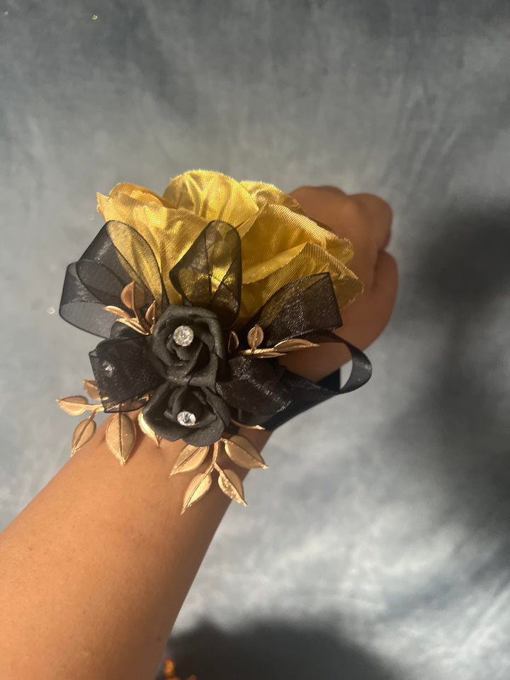 what color corsage for black and gold dress Nina Black Gold Bundle main image 1