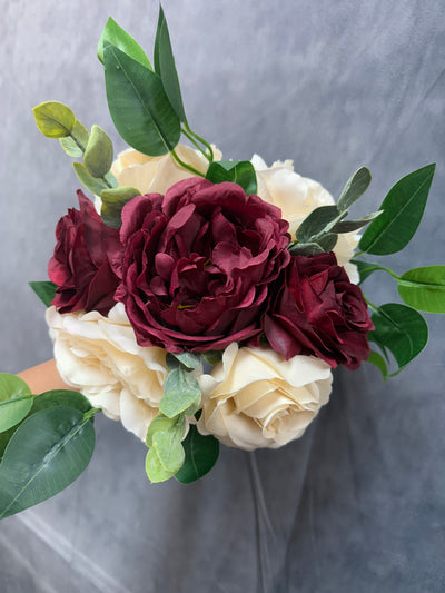 Fabiola Burgundy Ivory Bundle
