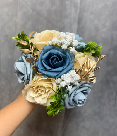 Lily Dusty Blue Ivory Gold Bundle