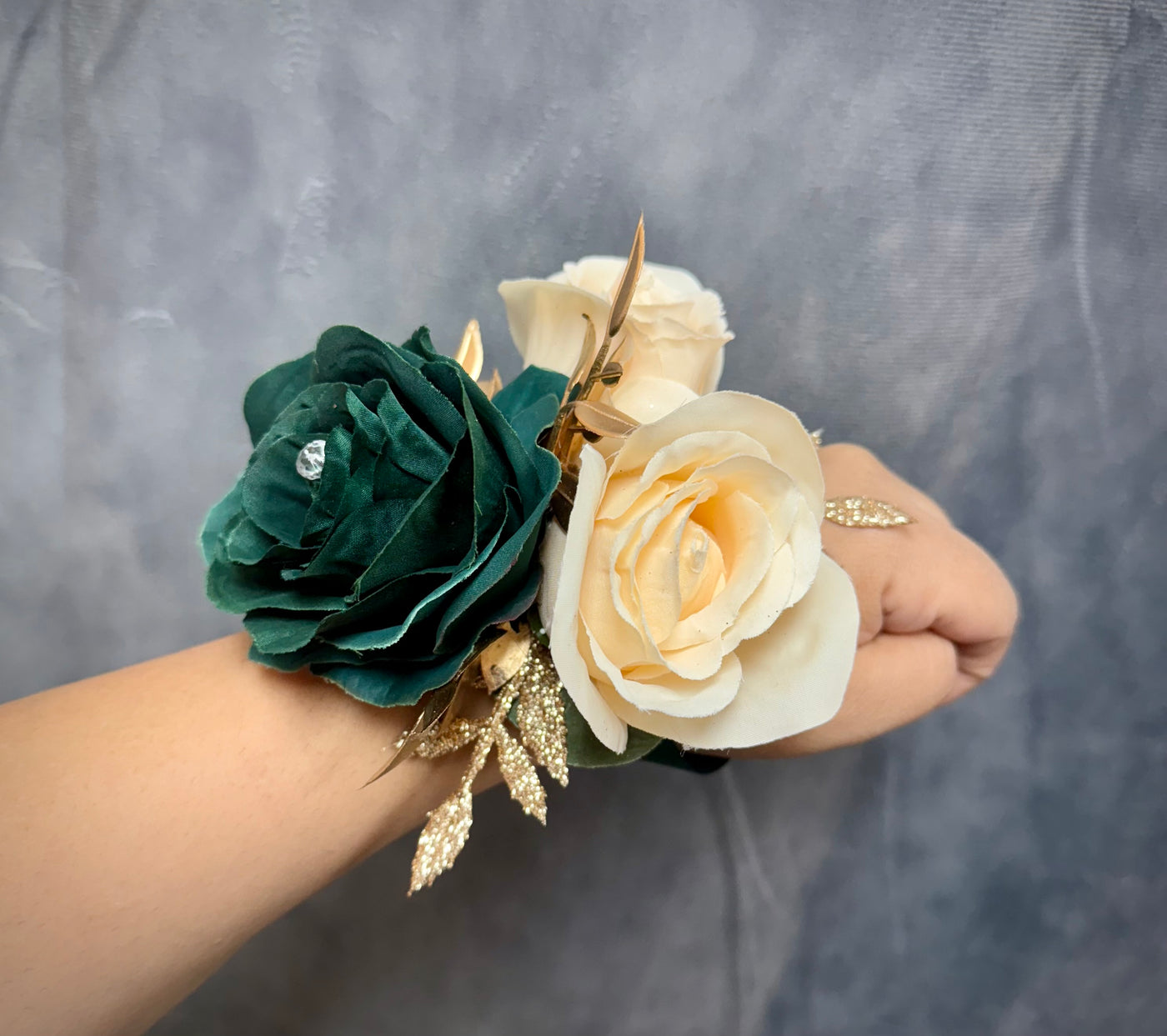 Sofia Emerald Green Champagne Gold Bundle