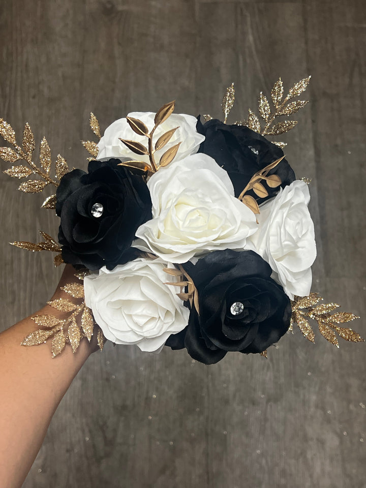 Lorena Black White Gold Bundle – J S Floral