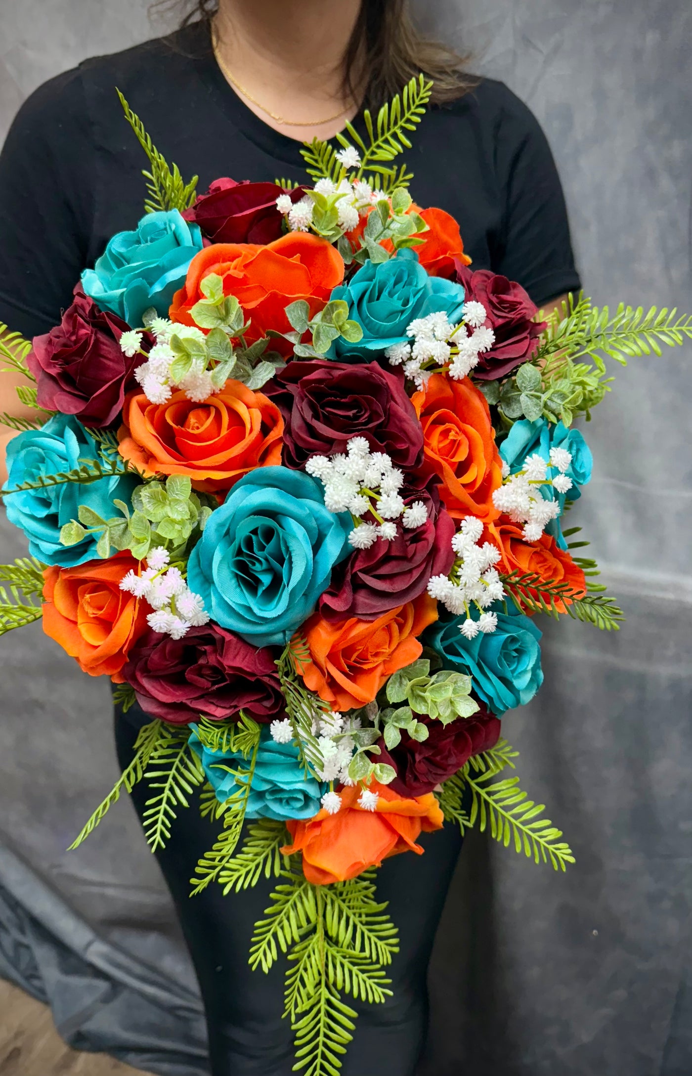 Joyce Burgundy Turquoise orange wedding bundle