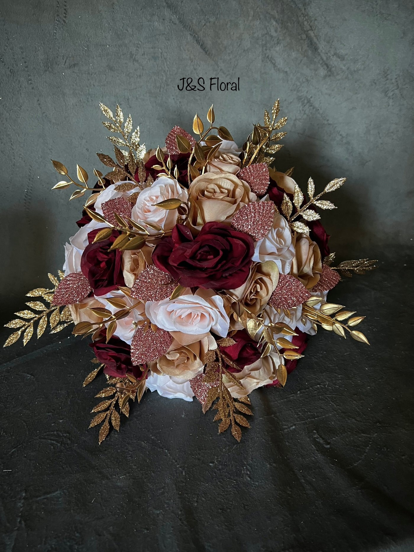 Glam Burgundy Blush Rosegold Bundle J & S Floral Glam Burgundy Blush Rosegold Bundle J & S Floral