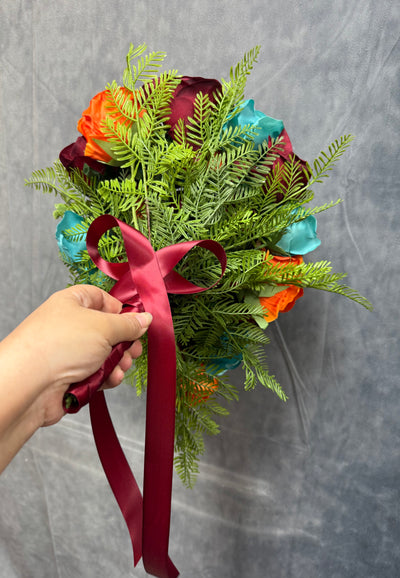 Joyce Burgundy Turquoise orange wedding bundle