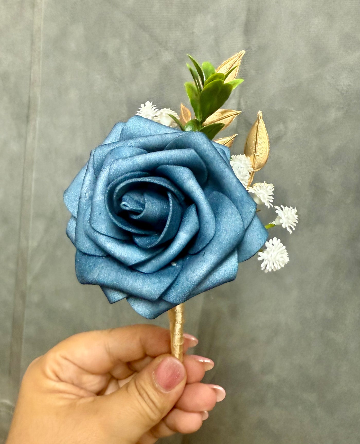 Lily Dusty Blue Ivory Gold Bundle