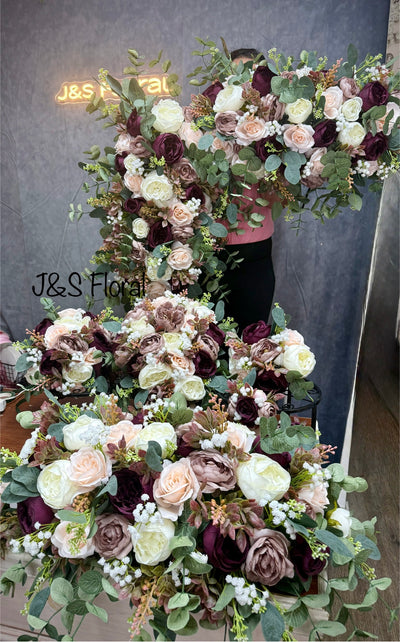 Jennifer Dusty Rose Blush Plum White Bundle