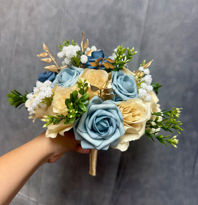 Lily Dusty Blue Ivory Gold Bundle