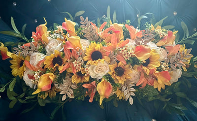 Chrisie Sunflowers Gold Fall Sweetheart Table Flowers