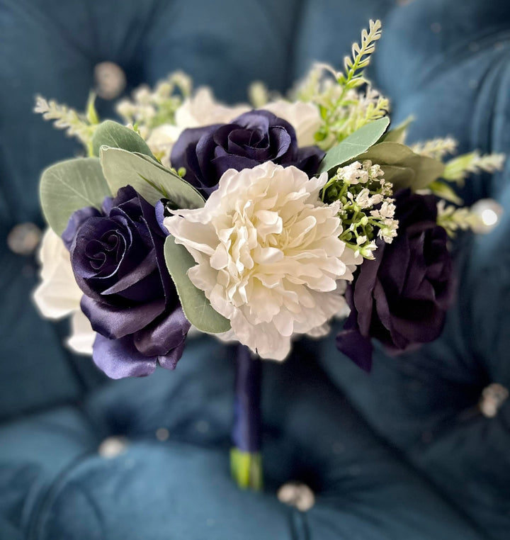 Tonya Midnight Blue Silver White Bundle – J & S Floral