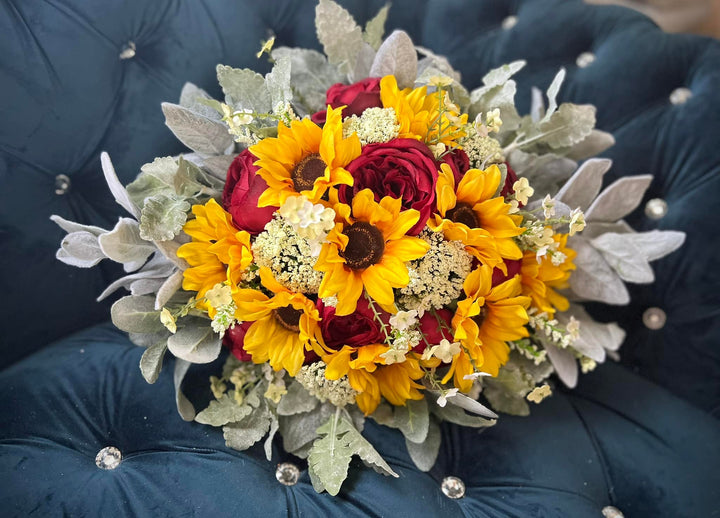 Amanda Boho Sunflower Burgundy Bundle – J & S Floral