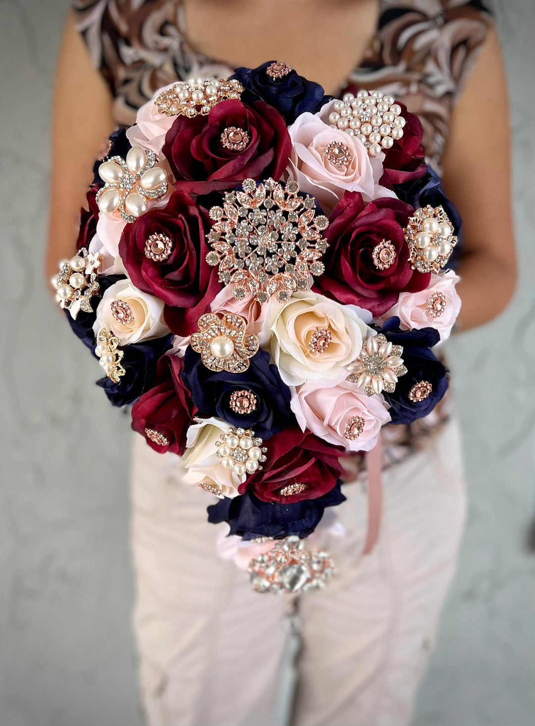 Baindu Burgundy Rosegold Navy Blush Bundle – J & S Floral