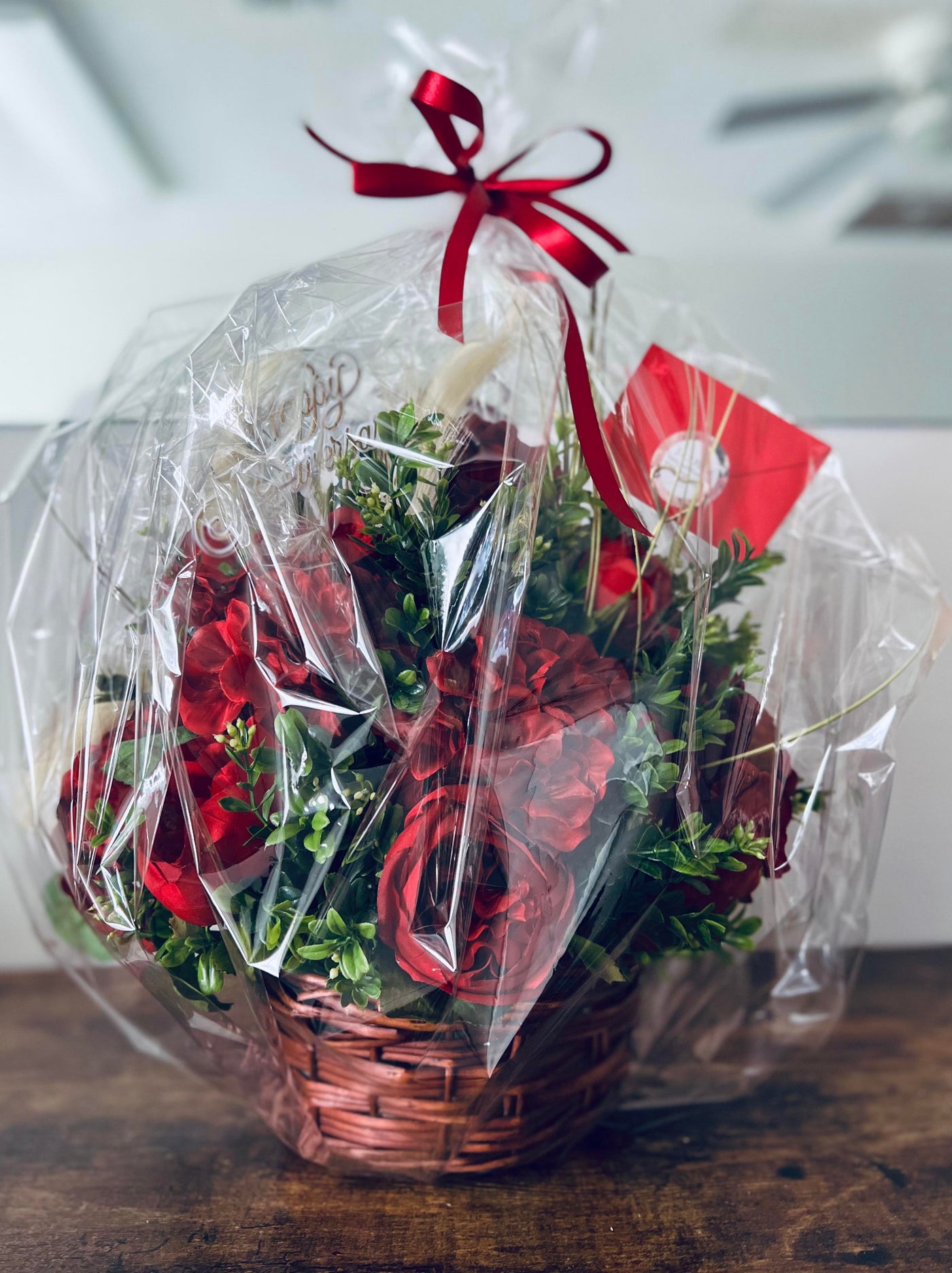 The Red Wine Flower Basket