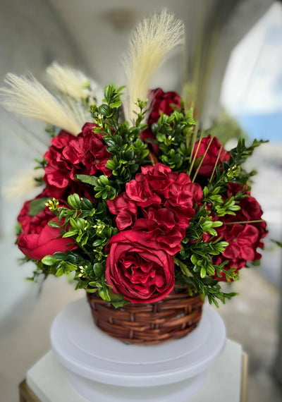 The Red Wine Flower Basket