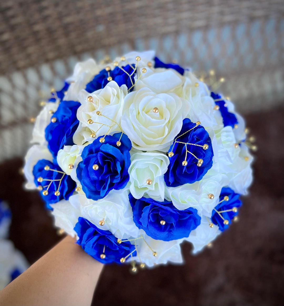 Desta Royal Blue White Gold Bundle – J & S Floral