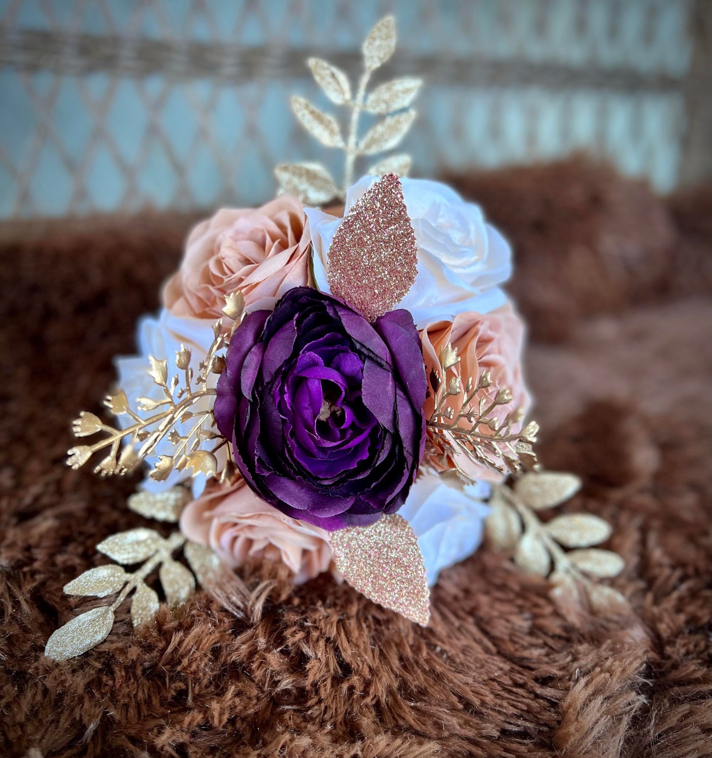 Kelisha Purple Ivory Rosegold Bundle