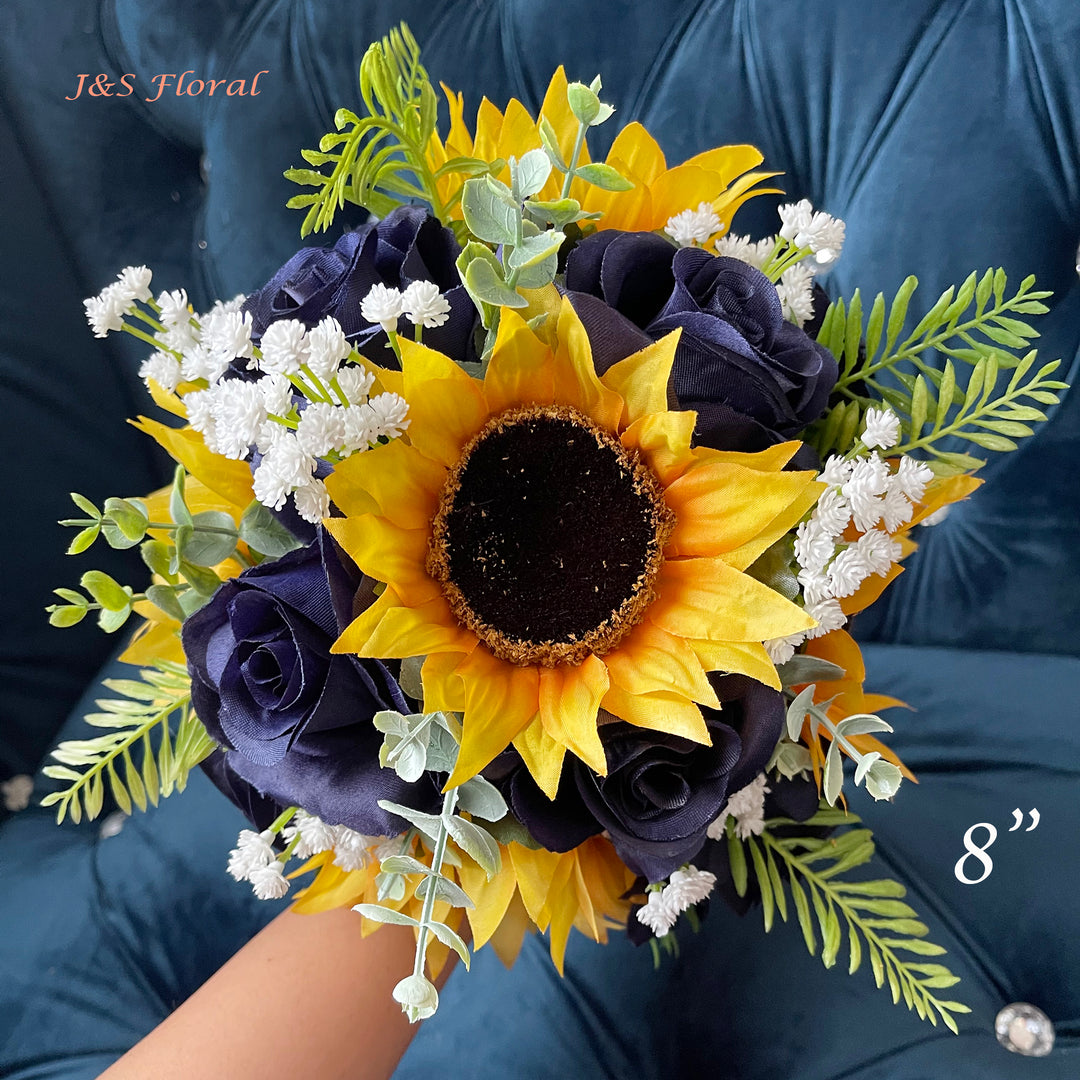 Angelia Sunflower Navy Bundle J & S Floral Angelia Sunflower Navy Bundle J & S Floral