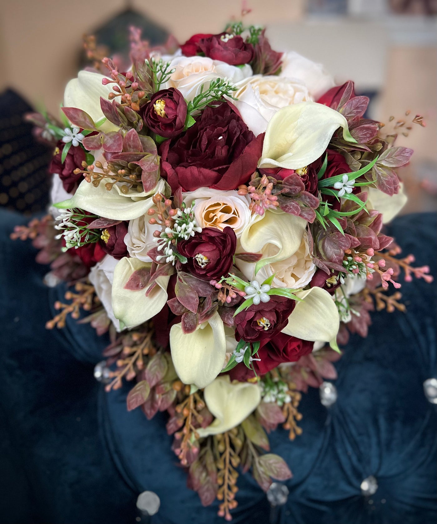 Pierre Burgundy Maroon Ivory Champagne Bundle – J & S Floral