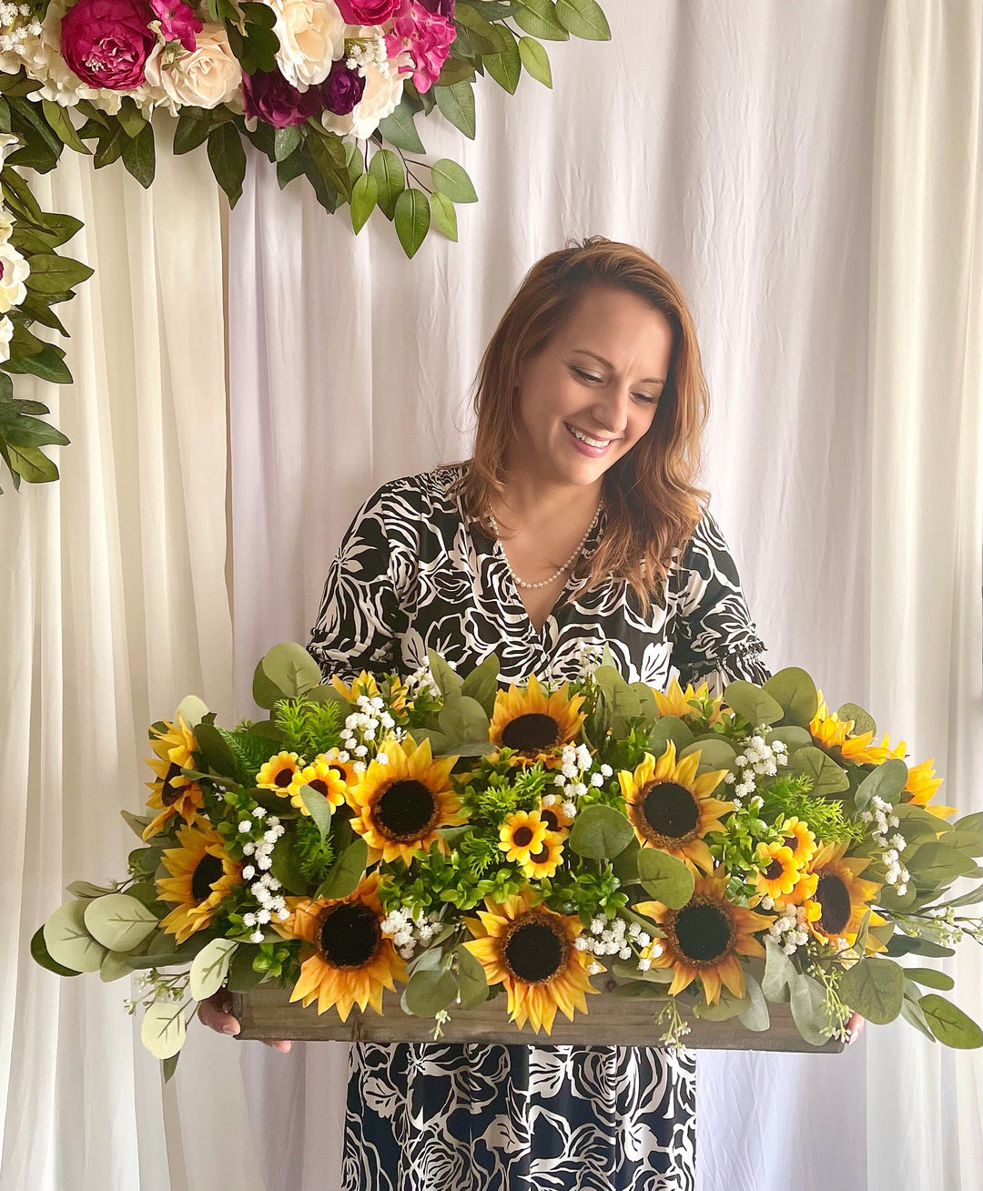 Sunflowers Wooden Box Arrangement – J & S Floral