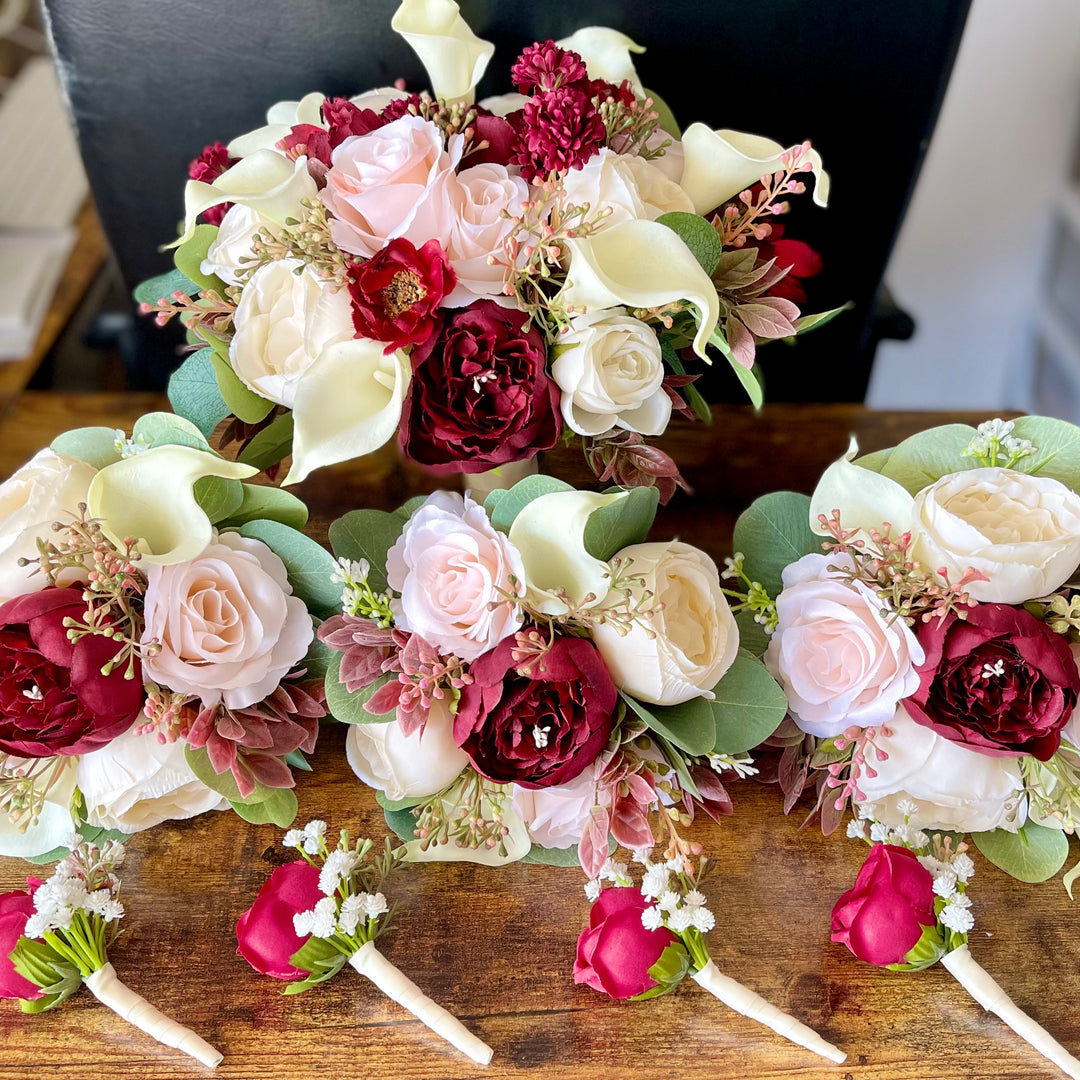 Ivory Button Bouquet, Button Bouquet, Bridal Bouquet, Wedding Bouquet, Bridesmaid store Bouquet, Flower Girl Bouquet, Ivory Bouquet